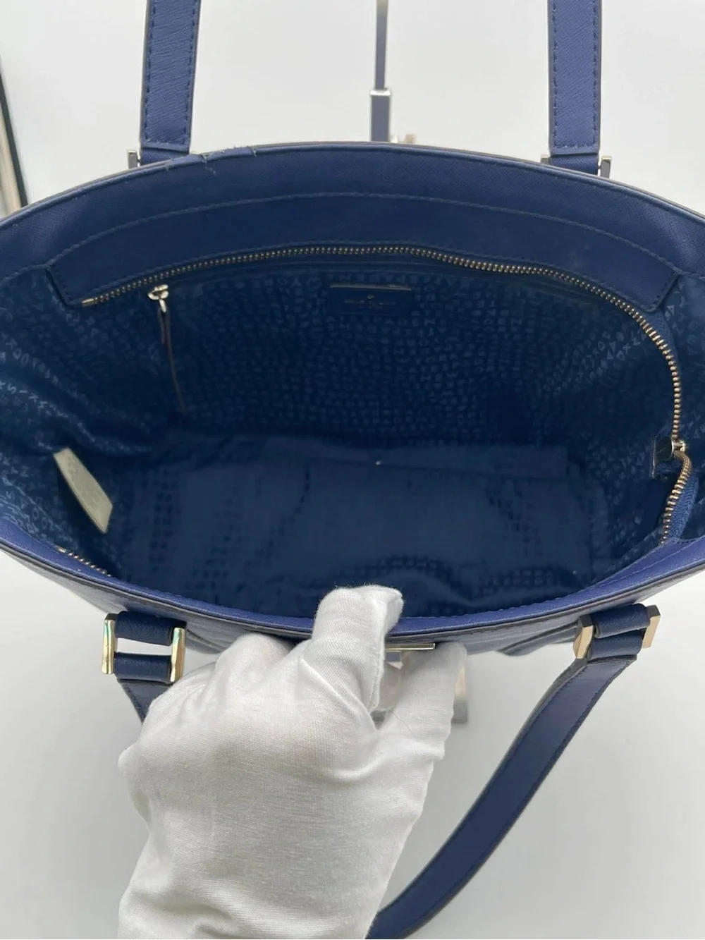 Kate Spade Navy Saffiano Leather Tote Bag